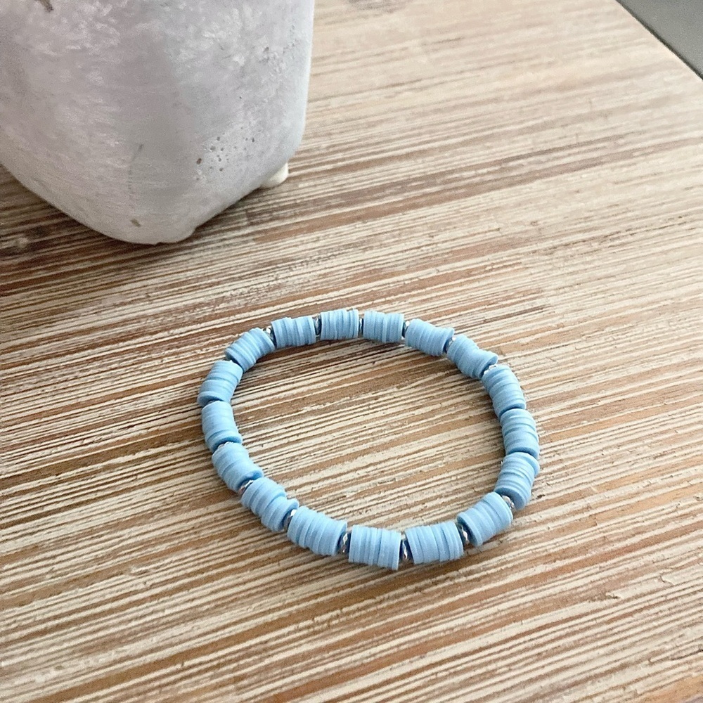 Blue Skies Heishi Bracelet
